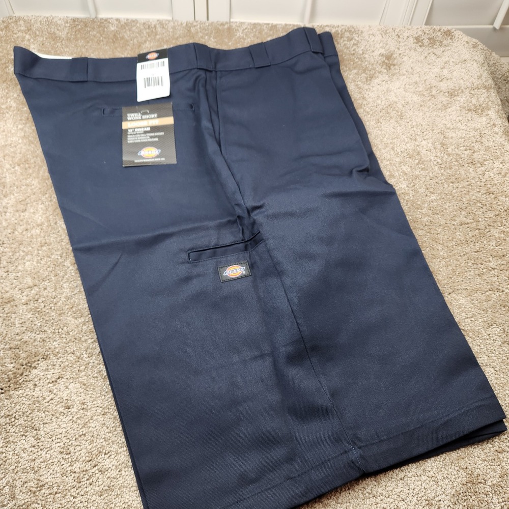 Dickies Mens 46 Navy Blue Loose Fit Twill Work Shorts 13 Inseam NWT 42283DN